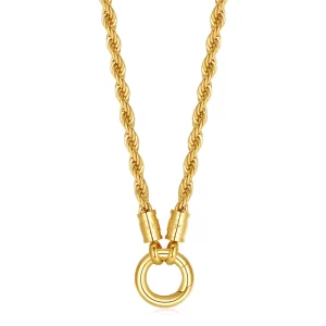 Kette Taugeflecht 3mm (mit Rund-Karabiner) aus Edelstahl