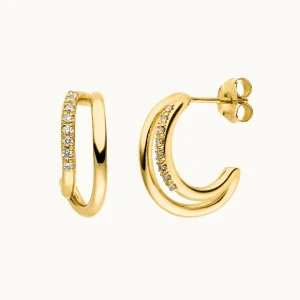 Muse Diamond Hoops | 14k Echtgold